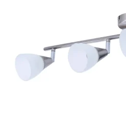 POCOline Spot 4-flg. Tadea nickel matt weiß Metall Glas B/H/L: ca. 9x20x70 cm E14 4 Brennstellen