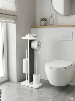 POCOline Stand-WC-Garnitur weiß Glas