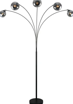 POCOline Stehlampe Akali schwarz Metall B/H: ca. 170x210 cm E14 5 Brennstellen