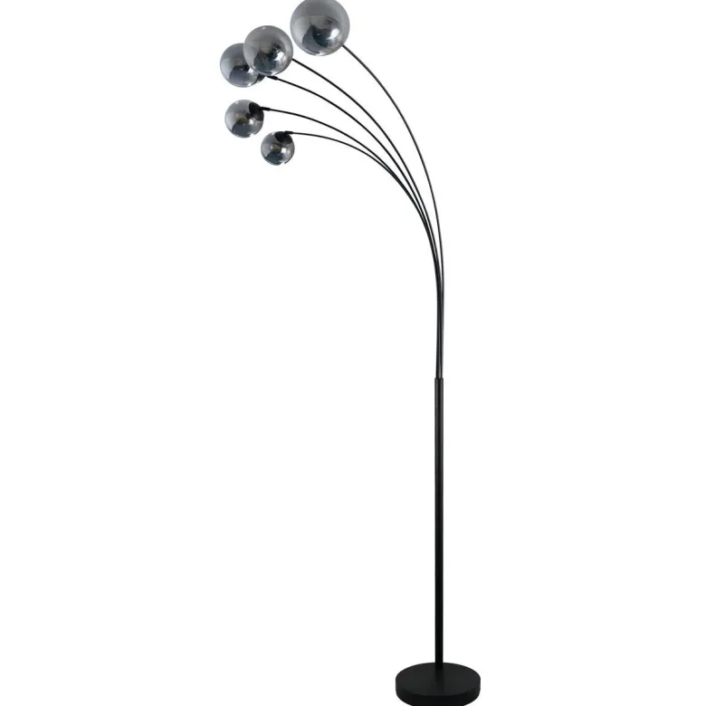 POCOline Stehlampe Akali schwarz Metall B/H: ca. 170x210 cm E14 5 Brennstellen