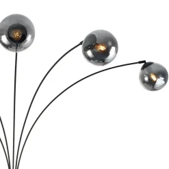 POCOline Stehlampe Akali schwarz Metall B/H: ca. 170x210 cm E14 5 Brennstellen