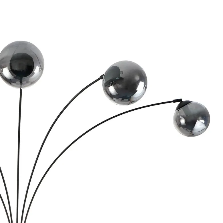 POCOline Stehlampe Akali schwarz Metall B/H: ca. 170x210 cm E14 5 Brennstellen