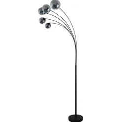 POCOline Stehlampe Akali schwarz Metall B/H: ca. 170x210 cm E14 5 Brennstellen