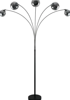 POCOline Stehlampe Akali schwarz Metall B/H: ca. 170x210 cm E14 5 Brennstellen