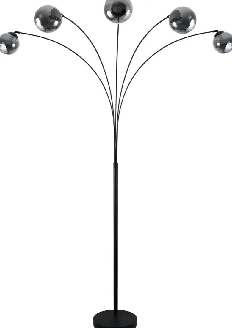 POCOline Stehlampe Akali schwarz Metall B/H: ca. 170x210 cm E14 5 Brennstellen