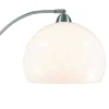 POCOline Stehlampe Arco weiß nickel Metall Kunststoff H: ca. 208 cm E27 1 Brennstellen
