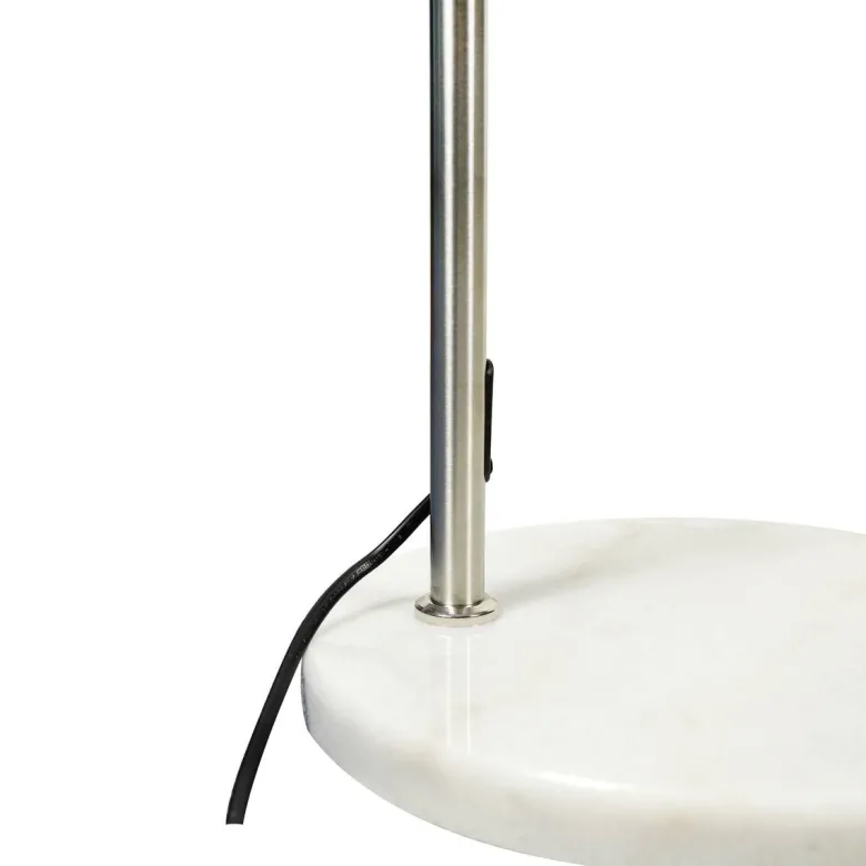 POCOline Stehlampe Arco weiß nickel Metall Kunststoff H: ca. 208 cm E27 1 Brennstellen