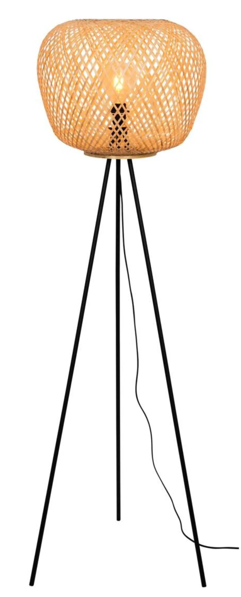 POCOline Stehlampe Bella schwarz Metall H/D: ca. 160x35 cm E27 1 Brennstellen