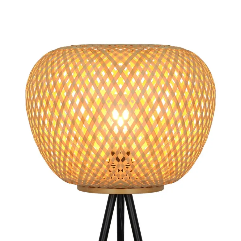 POCOline Stehlampe Bella schwarz Metall H/D: ca. 160x35 cm E27 1 Brennstellen