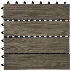 POCOline Terrassenfliese WPC, 6 Stück im Paket natur B/L: ca. 30x30 cm