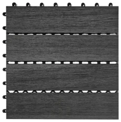 POCOline Terrassenfliese WPC, 6 Stück im Paket grau B/L: ca. 30x30 cm