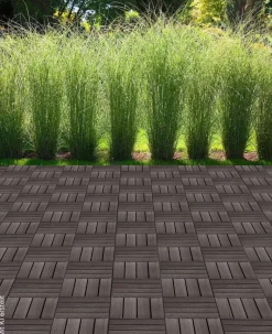 POCOline Terrassenfliese WPC, 6 Stück im Paket braun B/L: ca. 30x30 cm