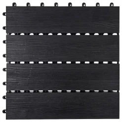 POCOline Terrassenfliese WPC, 6 Stück im Paket anthrazit B/L: ca. 30x30 cm