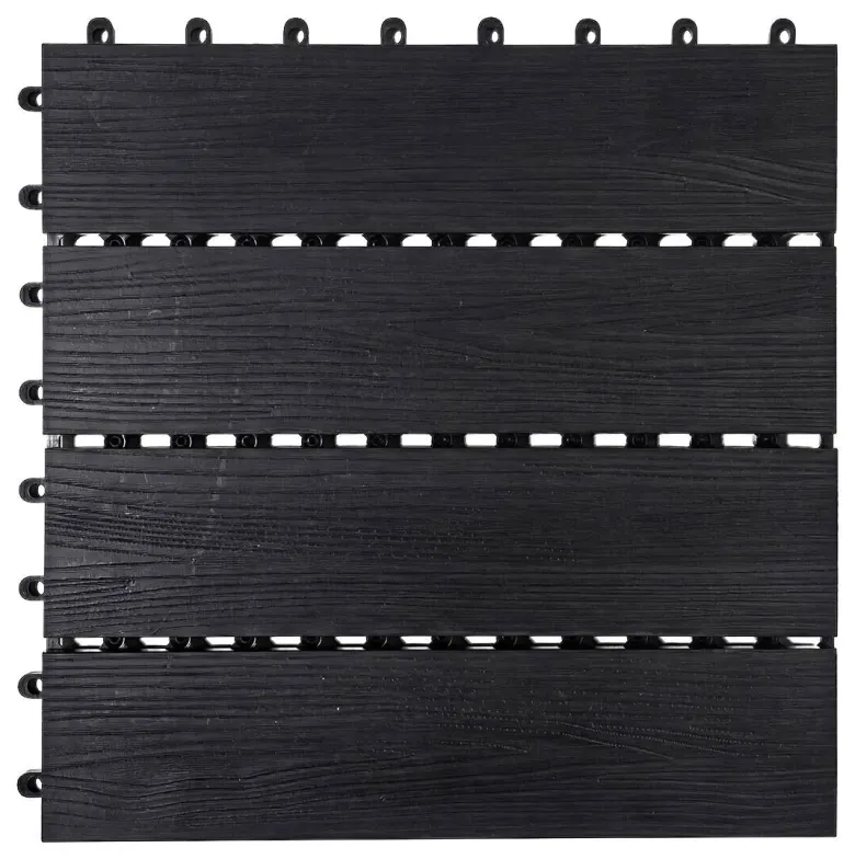 POCOline Terrassenfliese WPC, 6 Stück im Paket anthrazit B/L: ca. 30x30 cm