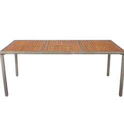 POCOline Tischgruppe Korfu grau Polyrattan