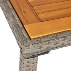 POCOline Tischgruppe Korfu grau Polyrattan