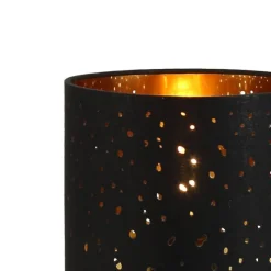 POCOline Tischleuchte Malaysia schwarz gold Metall H/D: ca. 35x17 cm null 1 Brennstellen