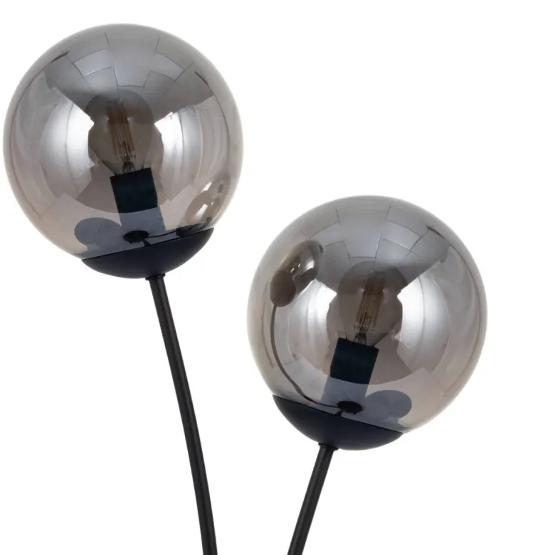 POCOline Tischleuchte Space schwarz Glas B/H/T: ca. 15x60x32 cm E14 2 Brennstellen