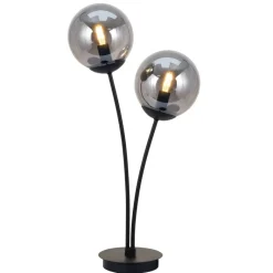 POCOline Tischleuchte Space schwarz Glas B/H/T: ca. 15x60x32 cm E14 2 Brennstellen