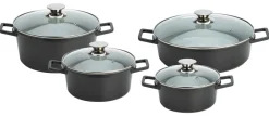 POCOline Topfset schwarz Aluminium 8 tlg.