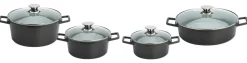 POCOline Topfset schwarz Aluminium 8 tlg.