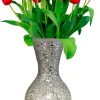 POCOline Vase silber Glas B/H/L: ca. 15x27x15 cm