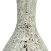 POCOline Vase silber Glas B/H/L: ca. 20x44x20 cm