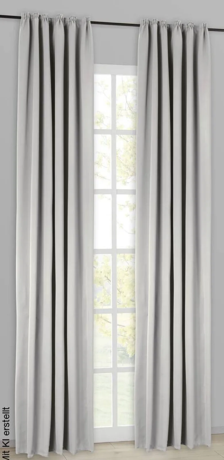 POCOline Verdunklungsvorhang Luna silber B/L: ca. 140x245 cm