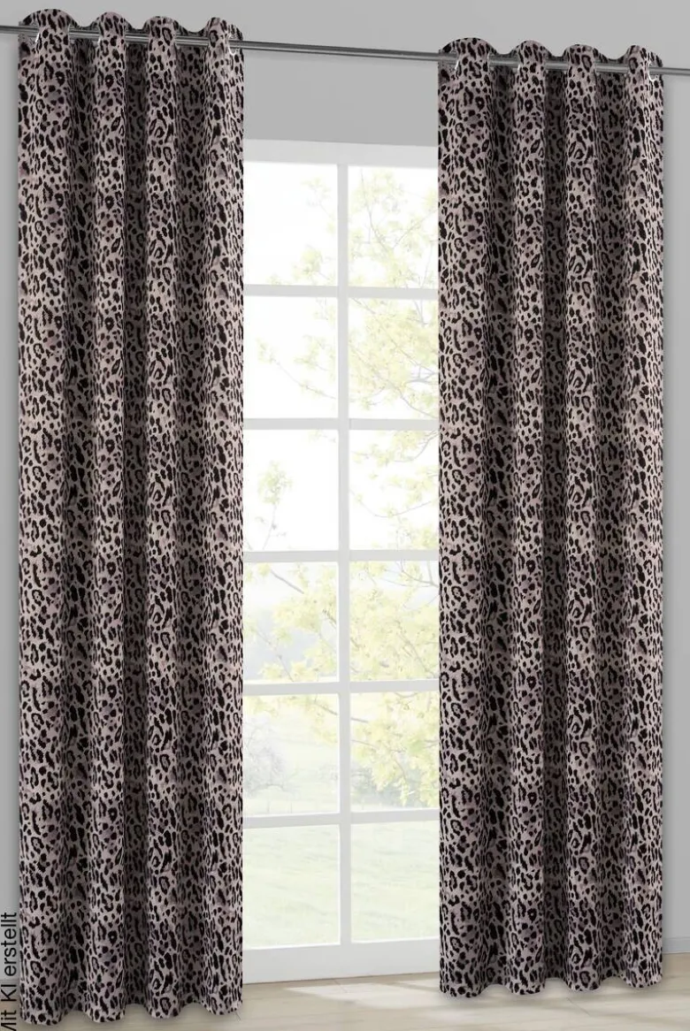 POCOline Verdunklungsvorhang Leo sand B/L: ca. 135x245 cm