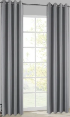 POCOline Verdunklungsvorhang Christa dunkeltaupe B/L: ca. 135x245 cm