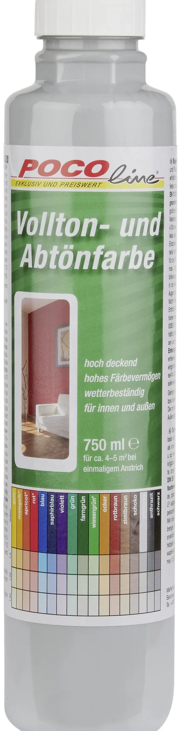 POCOline Vollton- und Abtönfarbe perlgrau ca. 0,75 l