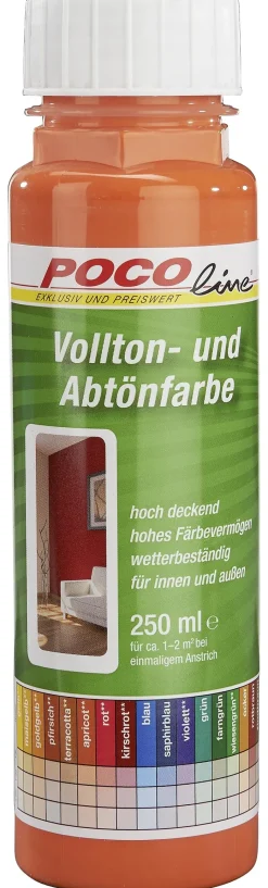 POCOline Vollton- und Abtönfarbe apricot ca. 0,25 l