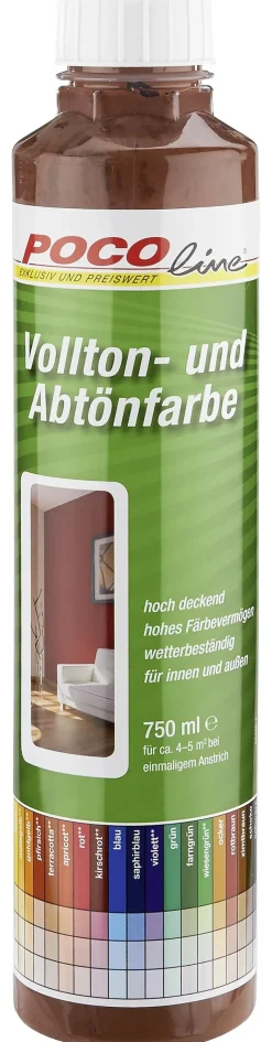 POCOline Vollton- und Abtönfarbe schoko ca. 0,75 l