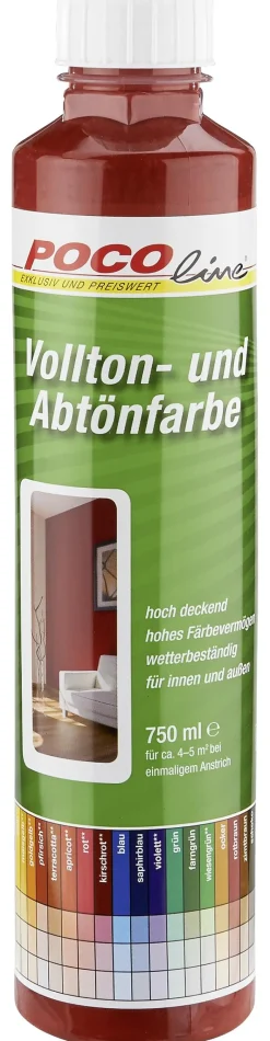 POCOline Vollton- und Abtönfarbe rotbraun ca. 0,75 l