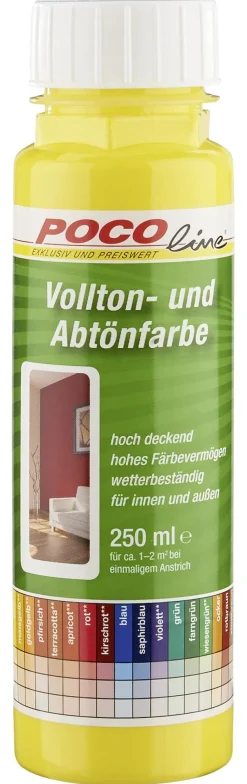POCOline Vollton- und Abtönfarbe gelb ca. 0,25 l