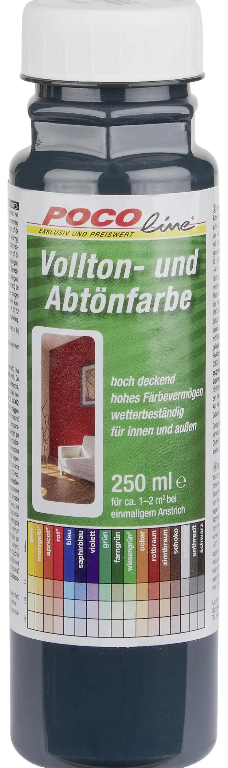 POCOline Vollton- und Abtönfarbe anthrazit ca. 0,25 l