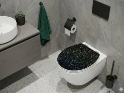 POCOline WC-Sitz Shiny schwarz schwarz MDF