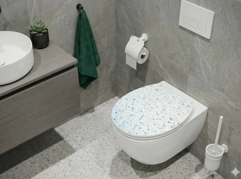 POCOline WC-Sitz Shiny weiß weiß MDF