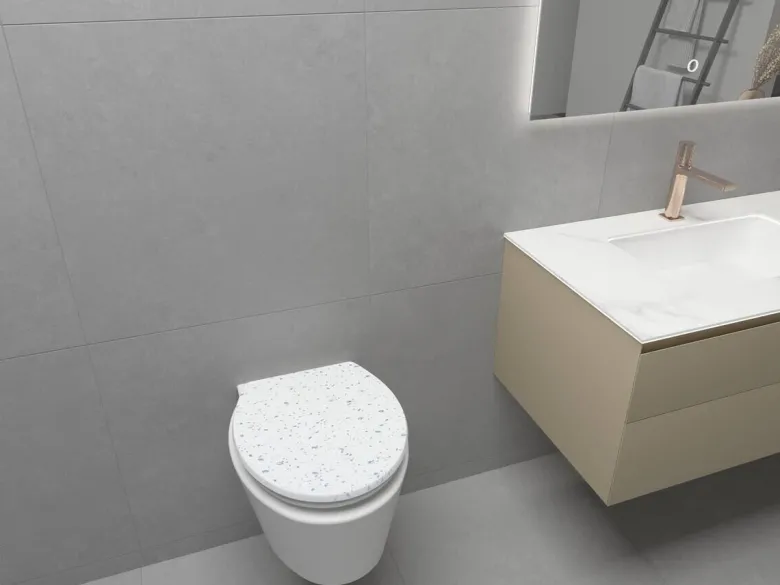 POCOline WC-Sitz Shiny weiß weiß MDF