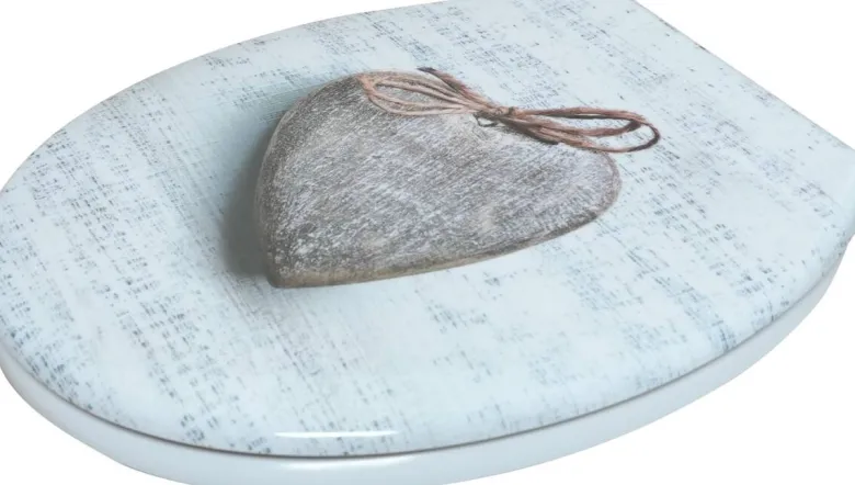 POCOline WC-Sitz Wooden Heart Duroplast