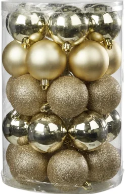 POCOline Weihnachtskugelset champagner D: ca. 6 cm