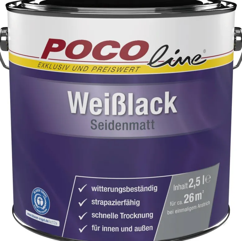 POCOline Weißlack weiß seidenmatt ca. 2,5 l