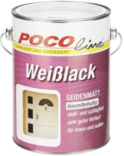 POCOline Weißlack weiß seidenmatt ca. 2,5 l