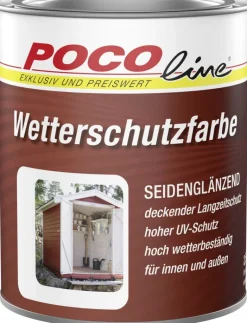 POCOline Wetterschutzfarbe weiß seidenglänzend ca. 0,75 l