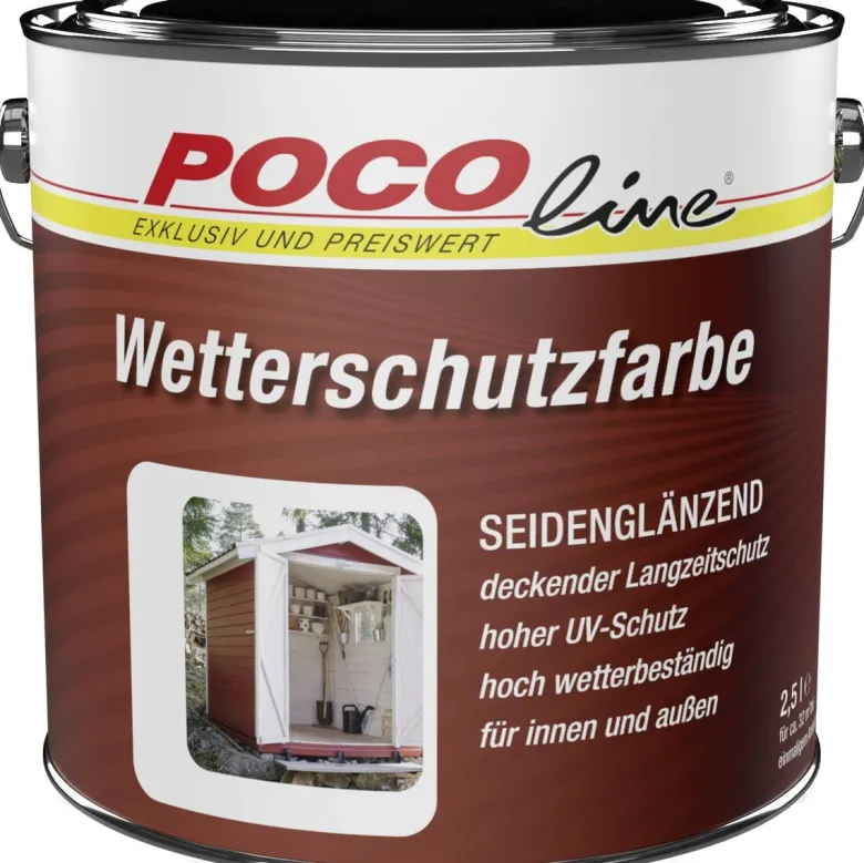POCOline Wetterschutzfarbe anthrazit seidenmatt ca. 2,5 l