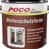 POCOline Wetterschutzfarbe weiß seidenmatt ca. 2,5 l