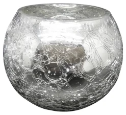 POCOline Windlicht silber Glas H/D: ca. 13x15 cm