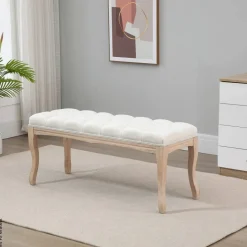 Polsterbank 837-178BG beige B/H/T: ca. 110x48x40 cm