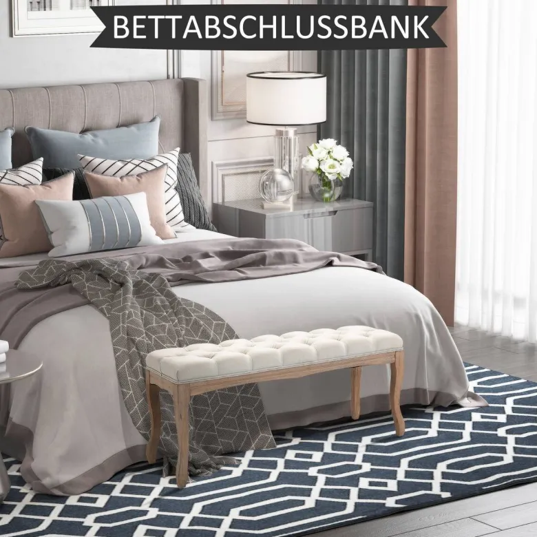Polsterbank 837-178BG beige B/H/T: ca. 110x48x40 cm