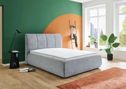 Polsterbettgestell Vail silber